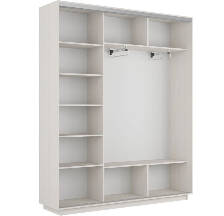 Шкафы-купе 3-х дверные, Шкаф-купе Экспресс 3-х дверный Фотопечать Квадрат Стекла 240х45х220