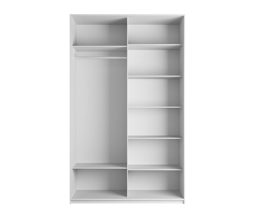 Шкафы-купе 2-х дверные, Шкаф Прайм дуо ДСП+зеркало 2300 х 1400 х 570