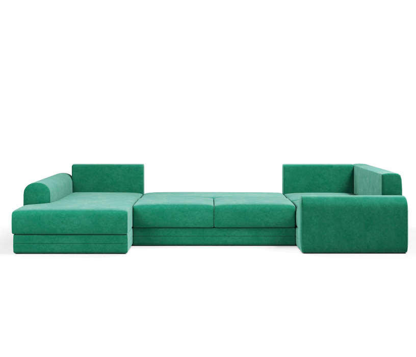 Диваны угловые в гостиную, Угловой диван Модерно П-образный, велюр