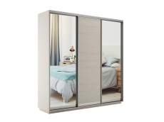 Шкафы-купе 3-х дверные, Шкаф-купе Экспресс Медиум (2 зеркала) трио 2200 x 2400 x 450