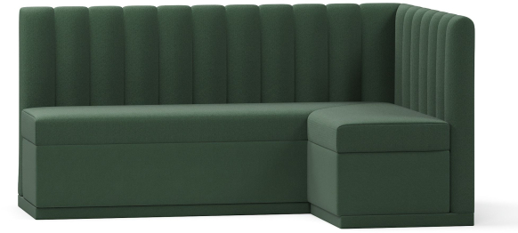 Кухонный угловой нераскладной диван Кафф, велюр