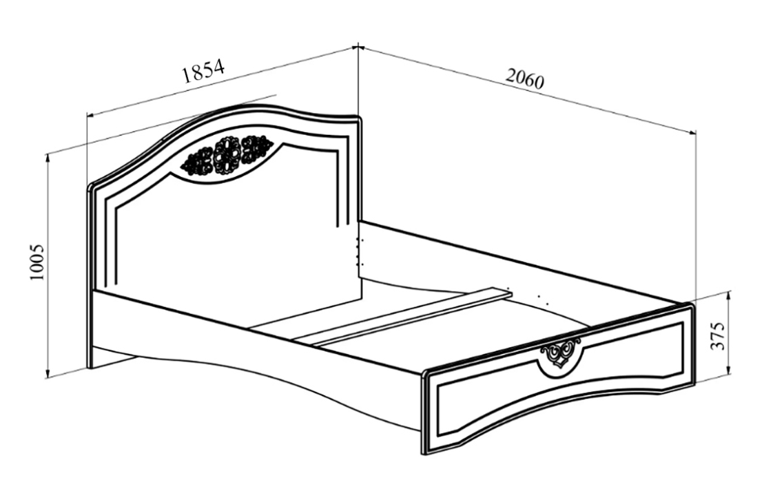 Кровати 180х200, Кровать Ассоль АС-114К