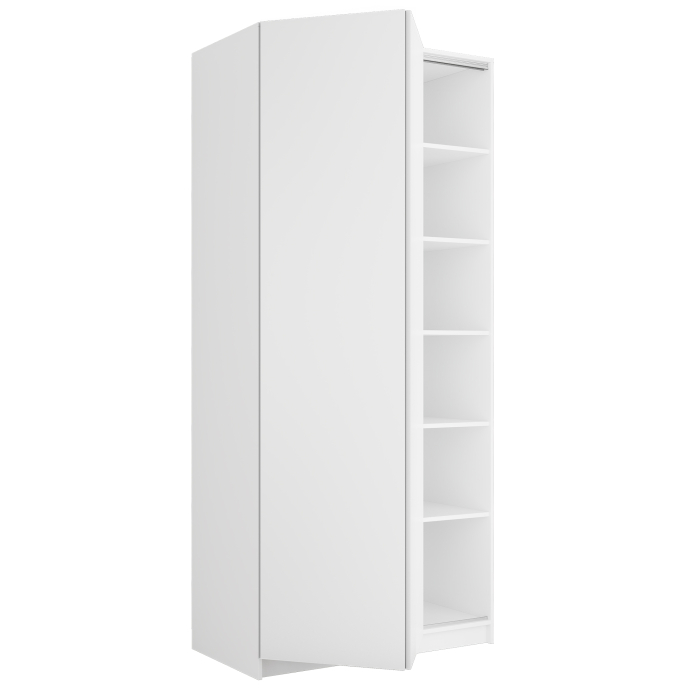 Шкафы распашные, Шкаф складной Е1 Локер ("Гармошка" с системой Push to Move/Левый)101х52,5х220 см, с полками