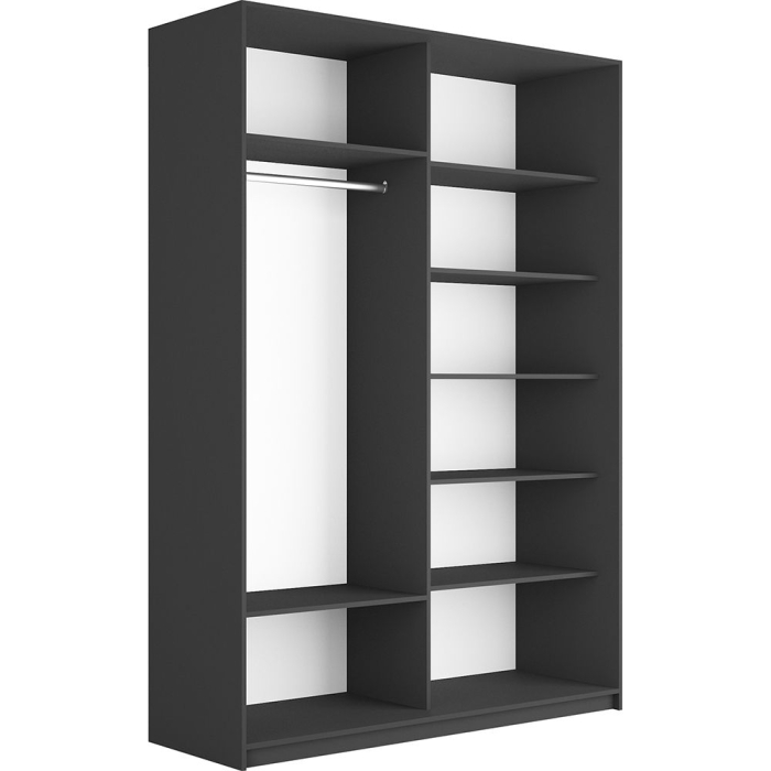 Шкафы-купе 2-х дверные, Шкаф-купе Прайм 2-х дверный ДСП/Стекло хаки/Доводчики 140х57х230