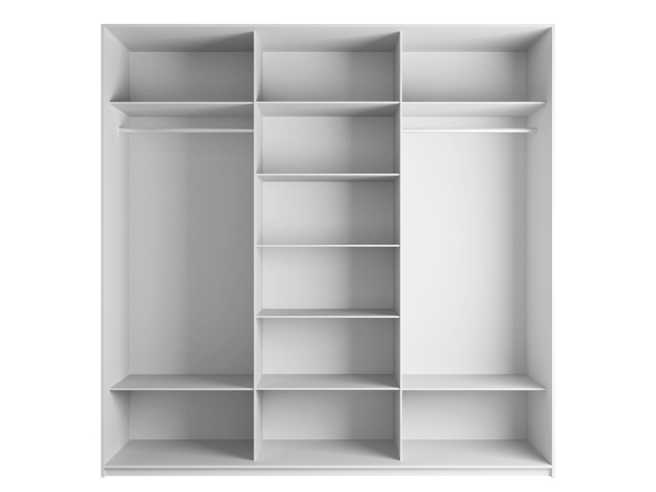 Шкафы-купе 3-х дверные, Шкаф-купе Эста 3-х дверный Стекла фисташка/Доводчик 270х66х240