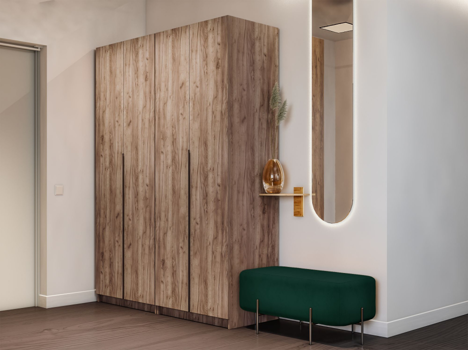 Шкафы распашные, Распашной шкаф Локер 800+800 (Гармошка) с ящиками и полками справа