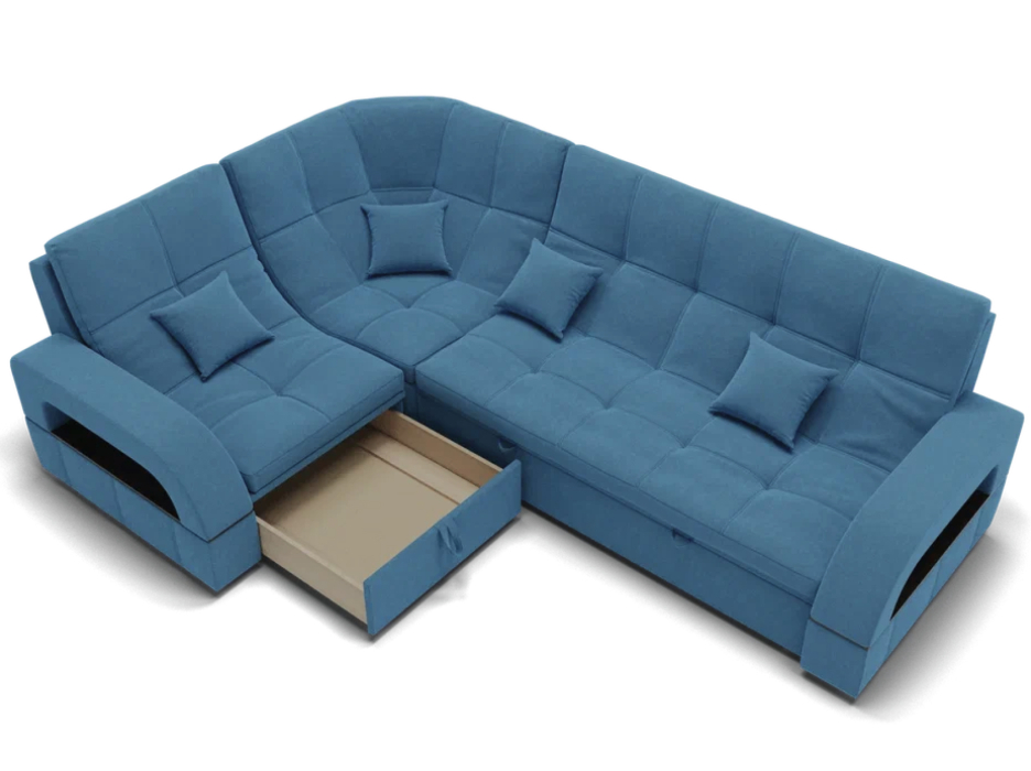 Диваны угловые в гостиную, Модульный диван Майами-3,микровелюр,антивандальная ткань,венеция