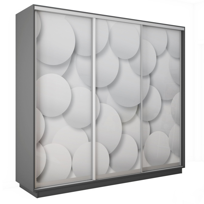 Шкафы-купе 3-х дверные, Шкаф-купе Экспресс 3-х дверный Фотопечать Шары Стекла 240х45х220