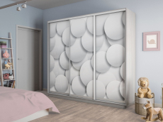 Шкафы-купе 3-х дверные, Шкаф-купе Экспресс 3-х дверный Фотопечать Шары Стекла 240х45х220