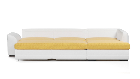 Диван-кровать угловой Калифорния дельфин,велюр + экокожа