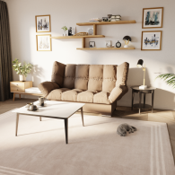 Диваны с ящиком для белья, Прямой диван Клик-кляк ППУ, велюр