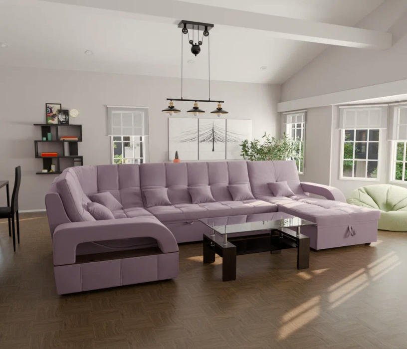 Диваны модульные угловые, Модульный диван Майами-4,микровелюр,антивандальная ткань,венеция