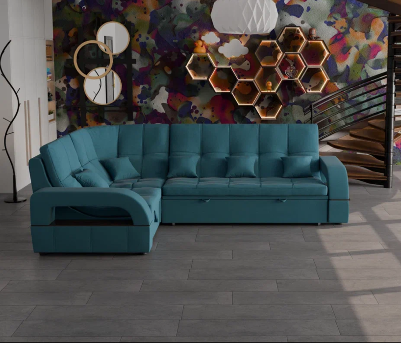 Диваны угловые в гостиную, Модульный диван Майами-3,микровелюр,антивандальная и водостойкая ткань,венеция