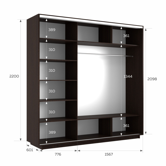 Шкафы-купе 3-х дверные, Шкаф-купе Экспресс 3-х дверный Фотопечать Шары Стекла 240х60х220