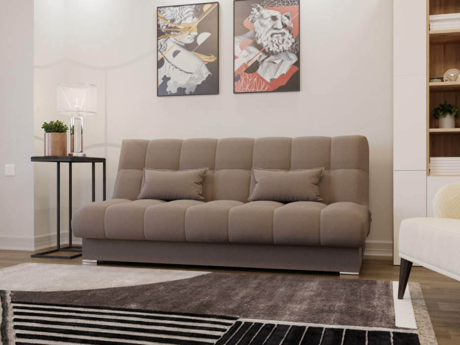 Диваны с ящиком для белья, Прямой диван Фиеста-1 НПБ, велюр