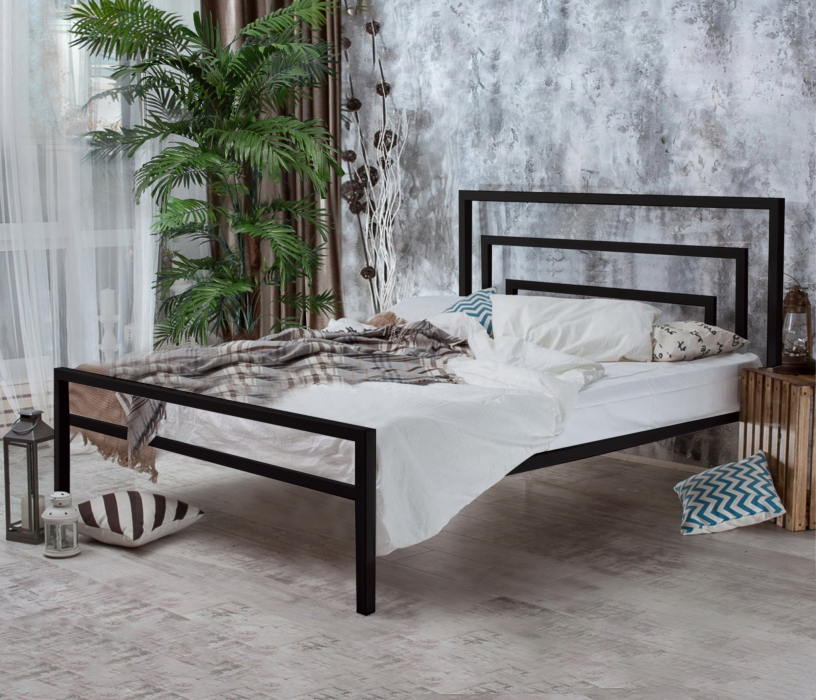 Кровати 140 см, Металлическая кровать Атланта 1.4