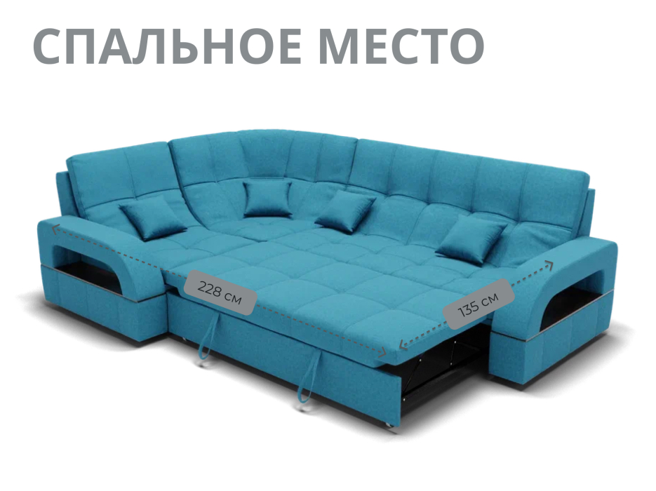 Диваны угловые в гостиную, Модульный диван Майами-3,микровелюр,антивандальная и водостойкая ткань,венеция