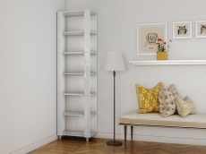 Открытые, Стеллаж модульный Универсальный 35х60х240 Белое стекло