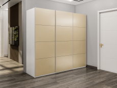 Шкафы-купе 3-х дверные, Шкаф-купе Эста 3-х дверный Стекла фисташка/Доводчик 240х66х240