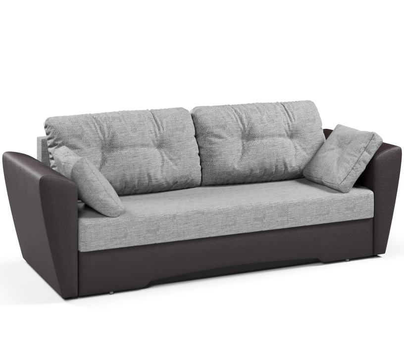 Диваны прямые, Диван-кровать прямой Амстердам еврокнижка,рогожка+экокожа