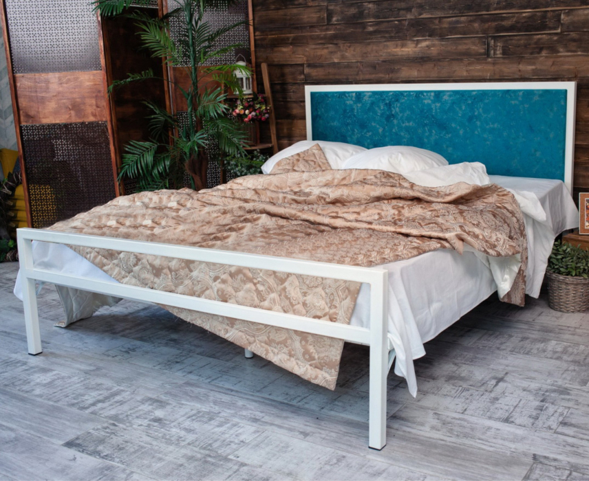 Кровати 140х200, Кровать в стиле лофт Лоренцо 1.4 (Белый)