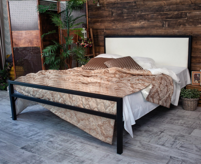 Кровати 180х200, Кровать в стиле лофт Лоренцо 1.8 (Черный)