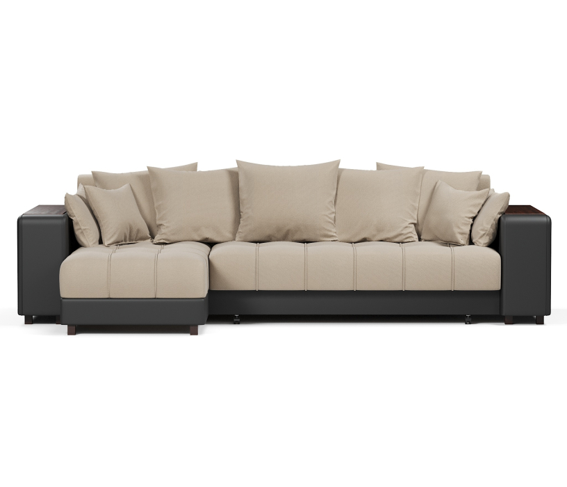 Диваны угловые в гостиную, Диван-кровать угловой  Дубай еврокнижка,велюр+экокожа