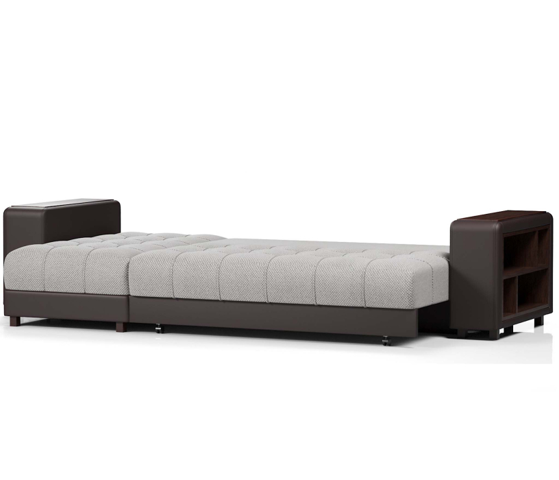 Диваны угловые в гостиную, Диван-кровать угловой  Дубай еврокнижка,велюр+экокожа