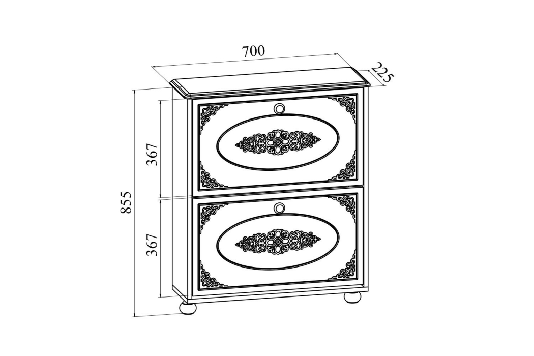 Тумбы, Тумба для обуви (обувница) Ассоль плюс АС-45