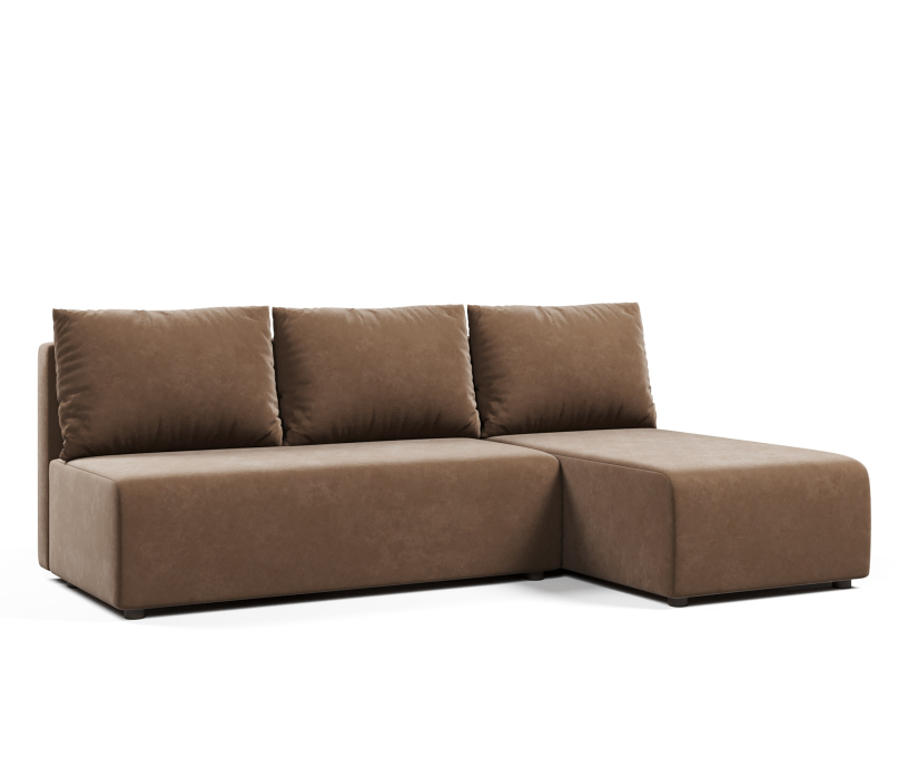 Диваны угловые, Угловой диван-кровать Каир (Комо, Крит), велюр