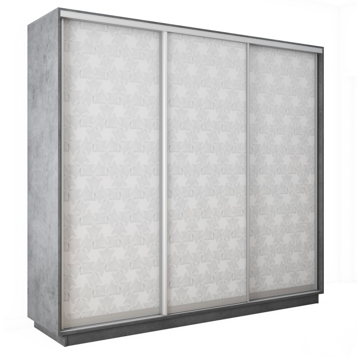 Шкафы-купе 3-х дверные, Шкаф-купе Экспресс 3-х дверный Фотопечать Калейдоскоп Стекла 210х60х220