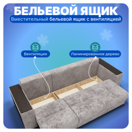 Угловой диван Барон-2, НПБ, Симпл