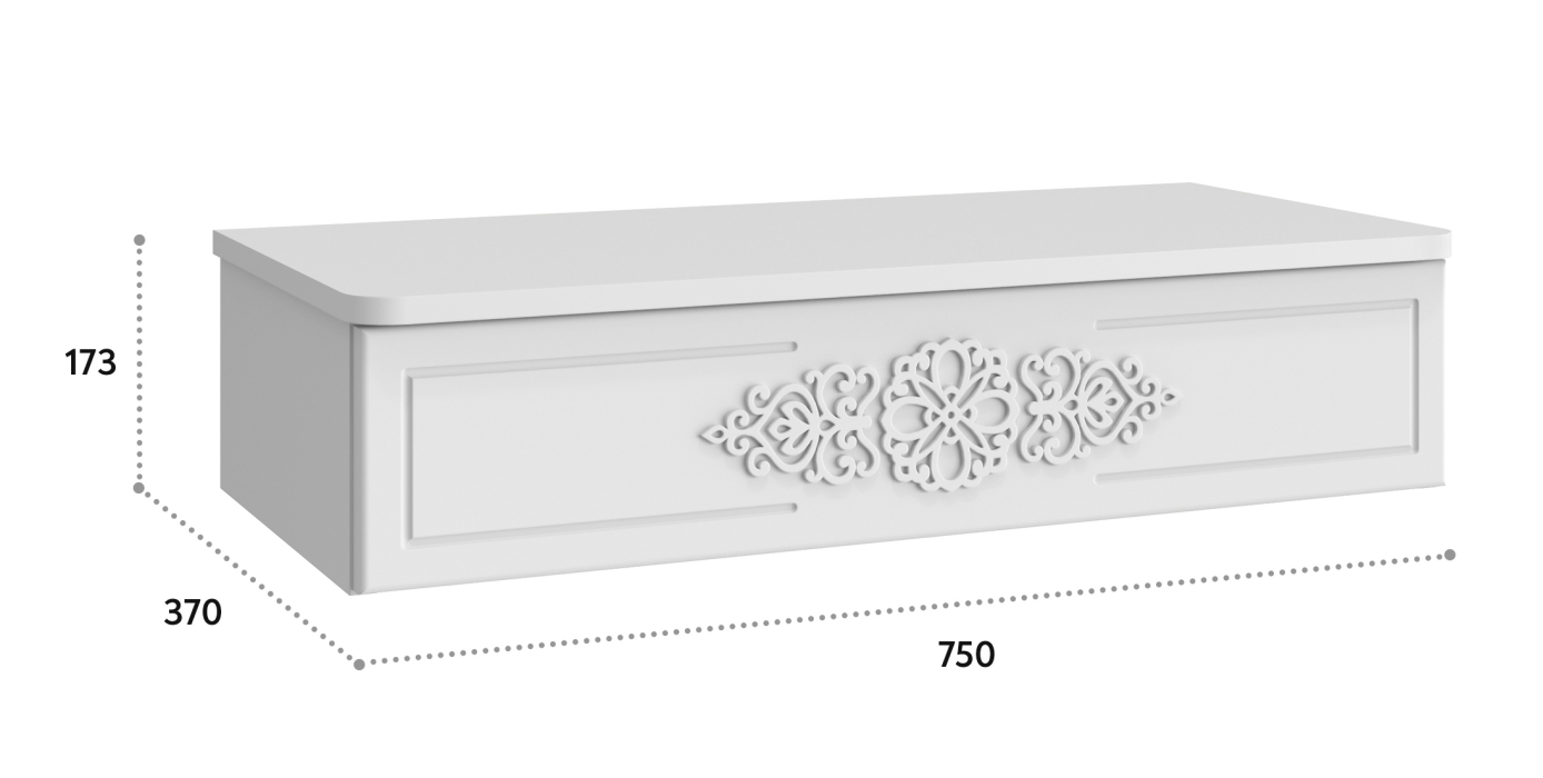 Туалетные столики, Тумба подвесная Ассоль АС-69