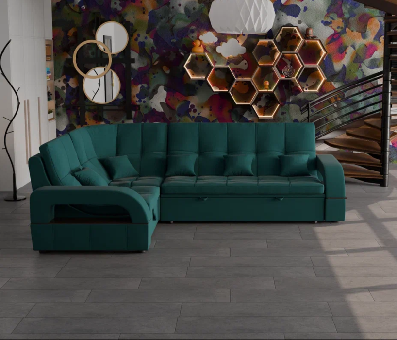 Диваны угловые в гостиную, Модульный диван Майами-3,микровелюр,антивандальная и водостойкая ткань,венеция