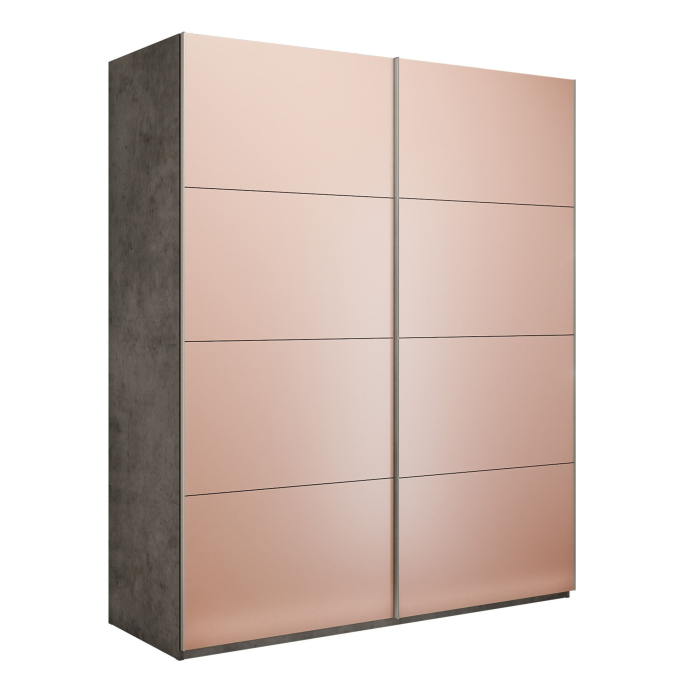 Шкафы-купе 2-х дверные, Шкаф-купе Эста 2-х дверный Стекла пудра/Доводчик 200х66х240