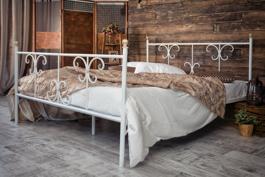 Кованые кровати, Кованая кровать Симона 1.8 с двумя спинками
