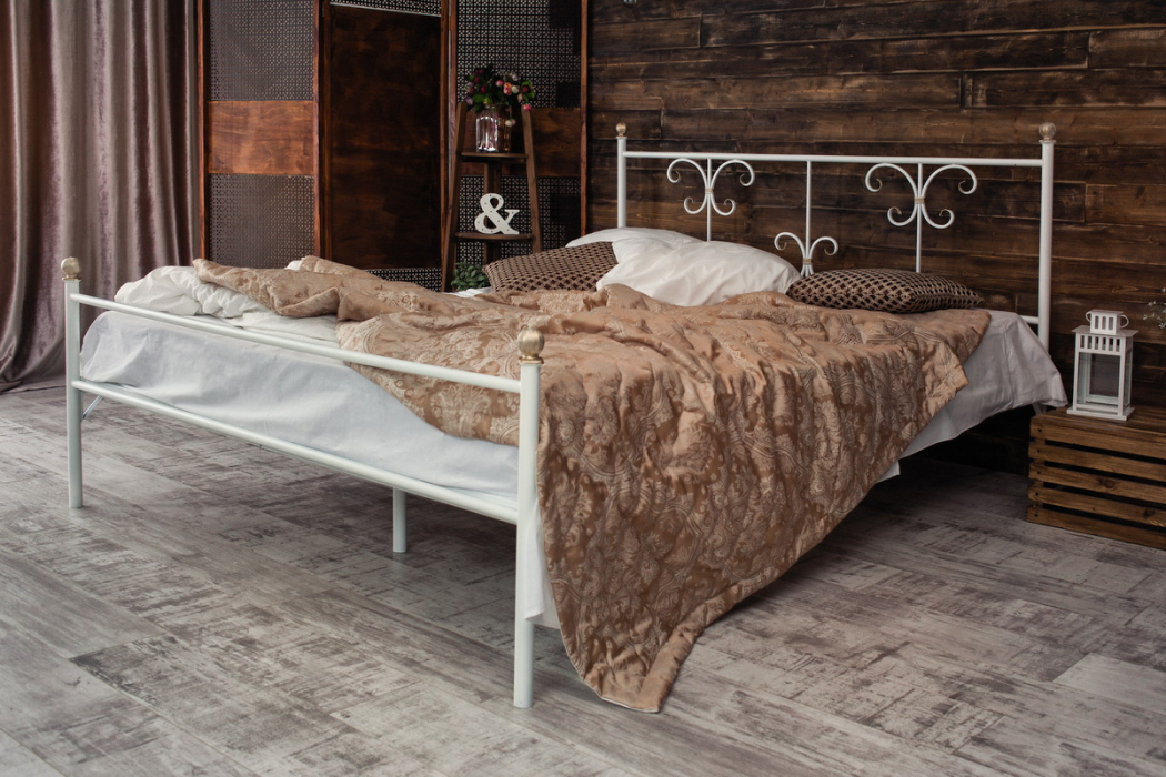 Кованые кровати, Кованая кровать Симона 1.8 с одной спинкой