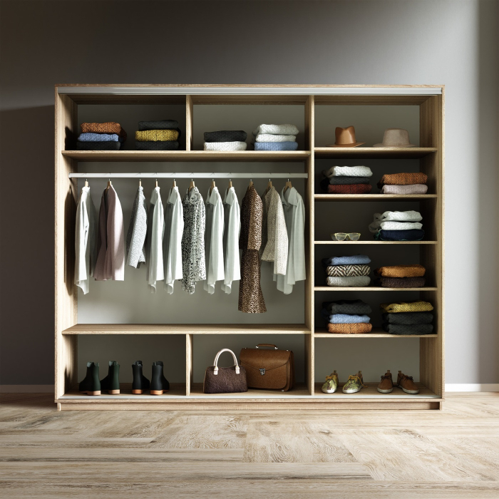 Шкафы-купе 3-х дверные, Шкаф-купе Экспресс 3-х дверный Фотопечать Калейдоскоп Стекла 240х60х240