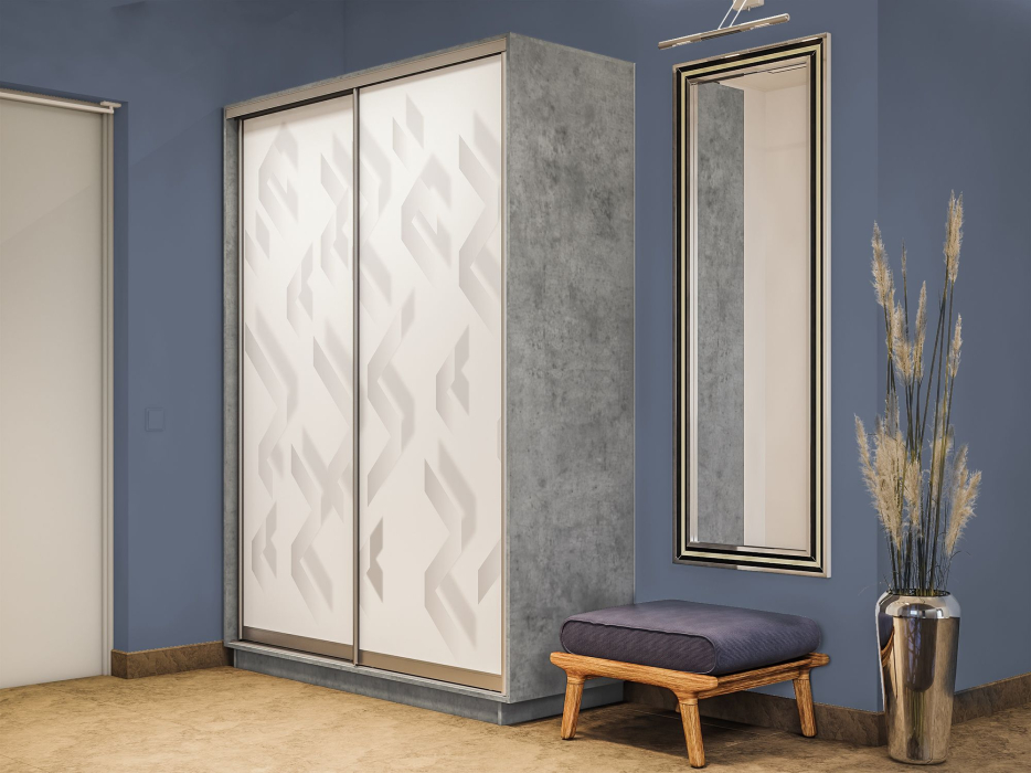 Шкафы-купе 2-х дверные, Шкаф-купе Экспресс 2-х дверный Фотопечать Ленты Стекла 140х60х240