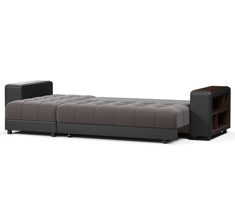 Диваны угловые в гостиную, Диван-кровать угловой  Дубай еврокнижка,велюр+экокожа