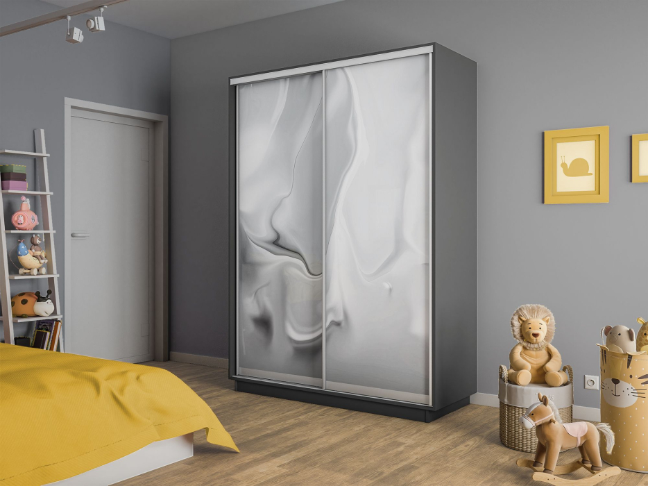 Шкафы-купе 2-х дверные, Шкаф-купе Экспресс 2-х дверный Фотопечать Шелк Стекла 160х60х220