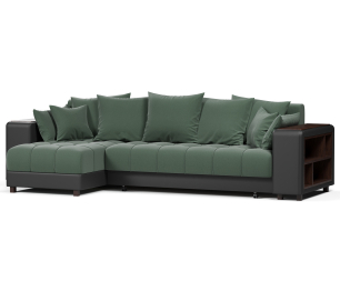 Диван-кровать угловой  Дубай еврокнижка,велюр+экокожа