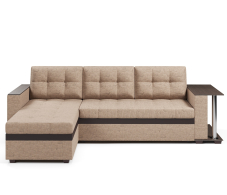 Диваны угловые, Диван-кровать угловой Атланта со столом дельфин,рогожка+экокожа