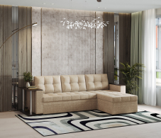 Диваны угловые в гостиную, Диван-кровать угловой Атланта со столом дельфин,рогожка