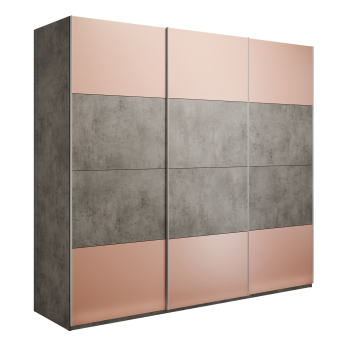 Шкафы-купе 3-х дверные, Шкаф-купе Эста 3-х дверный ДСП/Стекла пудра/Доводчик 270х66х240