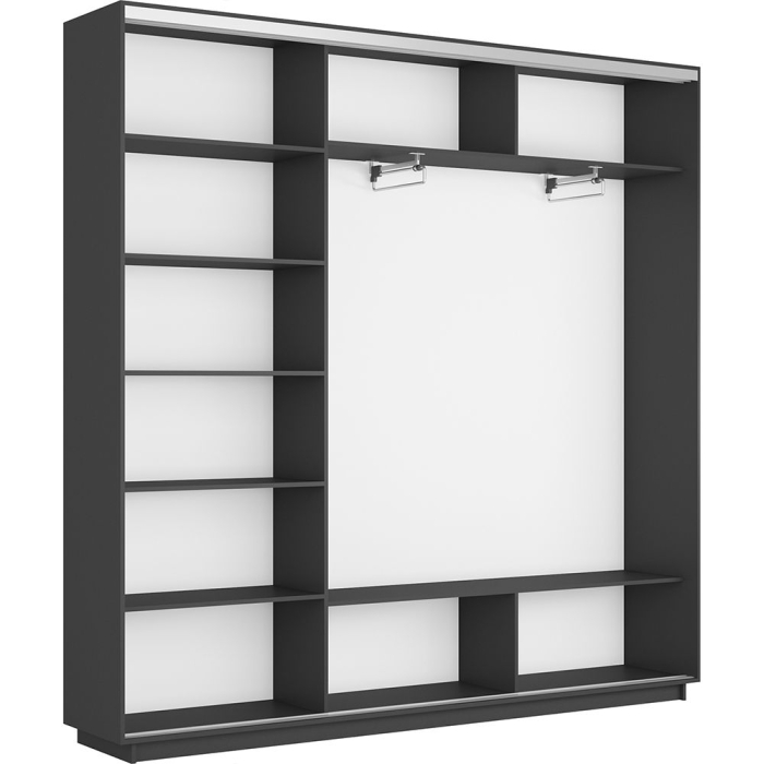 Шкафы-купе 3-х дверные, Шкаф-купе Экспресс 3-х дверный Фотопечать Квадрат Стекла 180х45х220