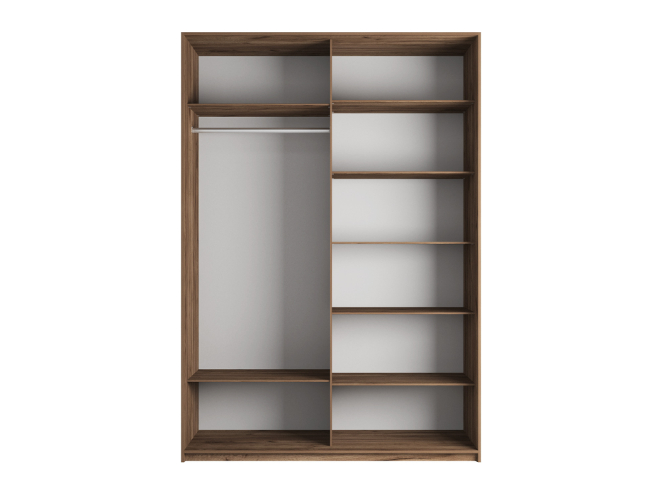 Шкафы-купе 2-х дверные, Шкаф-купе Прайм 2-х дверный ДСП/Стекло пудра/Доводчики 140х57х230