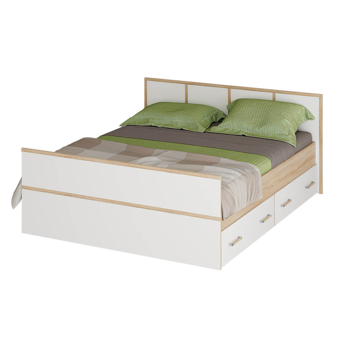 Кровати 140х200, Кровать 1.4 LIGHT МС Сакура