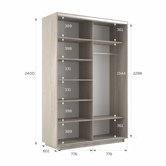 Шкафы-купе 2-х дверные, Шкаф-купе Экспресс 2-х дверный Фотопечать Шелк Стекла 160х60х240
