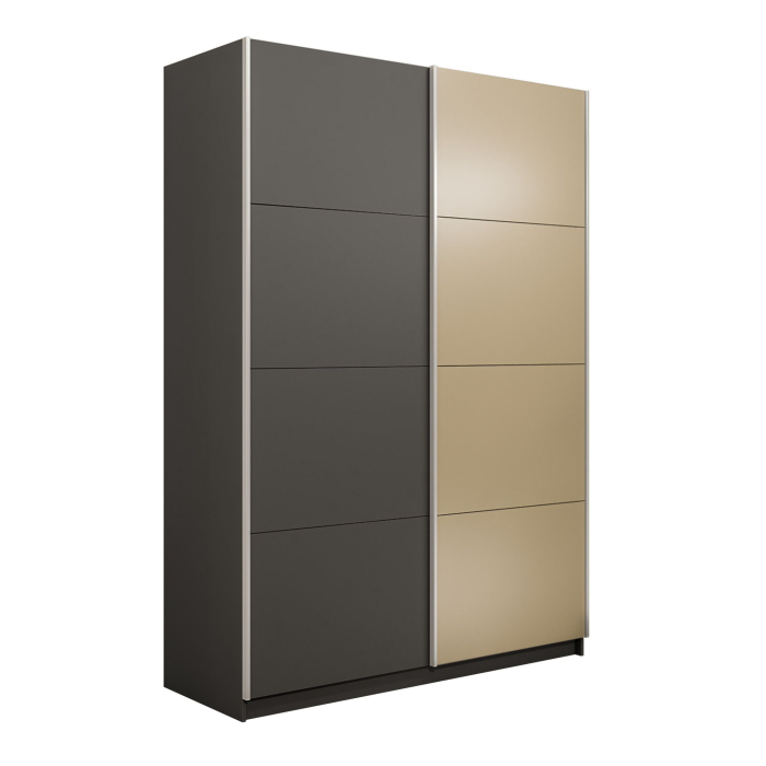 Шкафы-купе 2-х дверные, Шкаф-купе Прайм 2-х дверный ДСП/Стекло фисташка/Доводчики 160х57х230